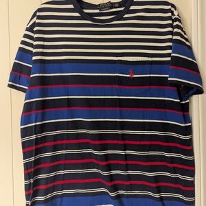 Polo by Ralph Lauren Men's Striped Blue Shirt